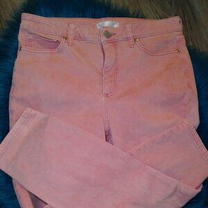 LC Lauren Conrad "10" High Rise, skinny ankle jean Pink Denim, Garden girl, Teen